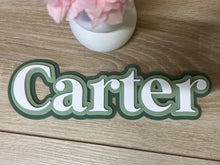 Load image into Gallery viewer, Triple Layered Acrylic Name Wall Plaque