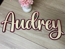 Load image into Gallery viewer, Double Layered Acrylic Name Wall Plaque