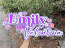 Load image into Gallery viewer, Large First & Middle Name Acrylic Plaque With Theme