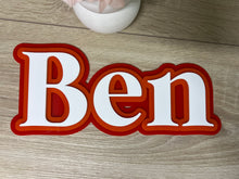 Load image into Gallery viewer, Triple Layered Acrylic Name Wall Plaque