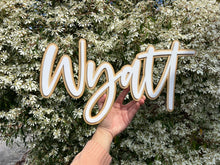 Load image into Gallery viewer, Double Layered Acrylic Name Wall Plaque