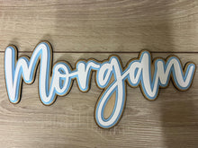 Load image into Gallery viewer, Triple Layered Acrylic Name Wall Plaque