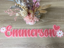 Load image into Gallery viewer, Double Layer Plaque 1 name with Decor