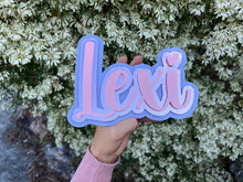 Load image into Gallery viewer, Triple Layered Acrylic Name Wall Plaque