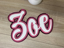 Load image into Gallery viewer, Triple Layered Acrylic Name Wall Plaque