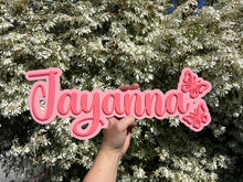 Load image into Gallery viewer, Double Layer Plaque 1 name with Decor