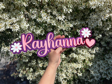 Load image into Gallery viewer, Double Layer Plaque 1 name with Decor