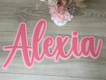 Load image into Gallery viewer, Double Layered Acrylic Name Wall Plaque