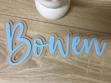 Load image into Gallery viewer, Double Layered Acrylic Name Wall Plaque