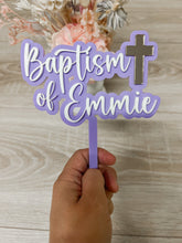 Load image into Gallery viewer, Christening Cake Topper
