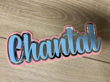 Load image into Gallery viewer, Triple Layered Acrylic Name Wall Plaque