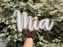 Load image into Gallery viewer, Double Layered Acrylic Name Wall Plaque