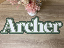 Load image into Gallery viewer, Triple Layered Acrylic Name Wall Plaque