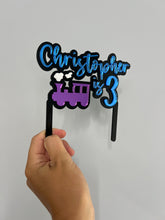 Load image into Gallery viewer, Train theme cake topper