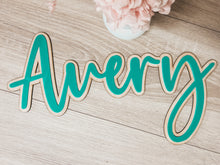 Load image into Gallery viewer, Double Layered Acrylic Name Wall Plaque