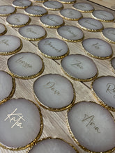 Load image into Gallery viewer, White Round Personalised Agate Resin Coaster