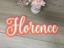 Load image into Gallery viewer, Triple Layered Acrylic Name Wall Plaque