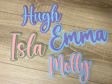 Load image into Gallery viewer, Double Layered Acrylic Name Wall Plaque