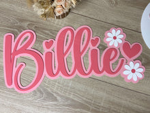 Load image into Gallery viewer, Double Layer Plaque 1 name with Decor