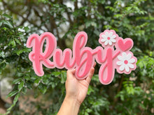 Load image into Gallery viewer, Double Layer Plaque 1 name with Decor