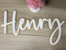 Load image into Gallery viewer, Double Layered Acrylic Name Wall Plaque