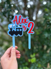 Load image into Gallery viewer, Train theme cake topper