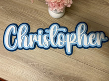 Load image into Gallery viewer, Triple Layered Acrylic Name Wall Plaque