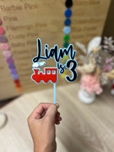 Load image into Gallery viewer, Train theme cake topper