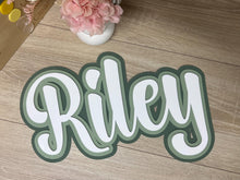 Load image into Gallery viewer, Triple Layered Acrylic Name Wall Plaque