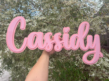 Load image into Gallery viewer, Double Layered Acrylic Name Wall Plaque