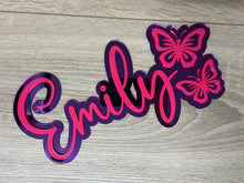 Load image into Gallery viewer, Double Layer Plaque 1 name with Decor