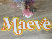 Load image into Gallery viewer, Triple Layered Acrylic Name Wall Plaque