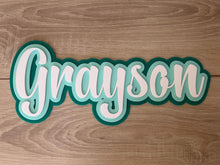 Load image into Gallery viewer, Triple Layered Acrylic Name Wall Plaque