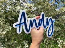 Load image into Gallery viewer, Double Layered Acrylic Name Wall Plaque