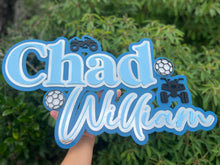 Load image into Gallery viewer, Large First & Middle Name Acrylic Plaque With Theme