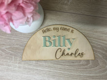Load image into Gallery viewer, Birth Plaque Announcement