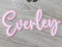 Load image into Gallery viewer, Double Layered Acrylic Name Wall Plaque