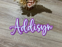 Load image into Gallery viewer, Double Layered Acrylic Name Wall Plaque