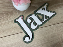 Load image into Gallery viewer, Triple Layered Acrylic Name Wall Plaque