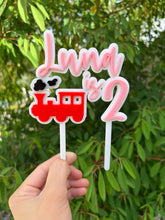 Load image into Gallery viewer, Train theme cake topper