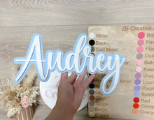 Load image into Gallery viewer, Double Layered Acrylic Name Wall Plaque