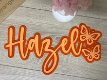 Load image into Gallery viewer, Double Layer Plaque 1 name with Decor