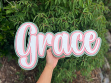 Load image into Gallery viewer, Triple Layered Acrylic Name Wall Plaque