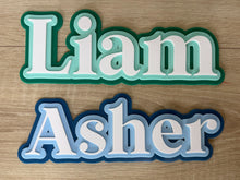 Load image into Gallery viewer, Triple Layered Acrylic Name Wall Plaque