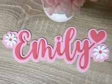 Load image into Gallery viewer, Double Layer Plaque 1 name with Decor