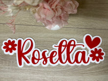 Load image into Gallery viewer, Double Layer Plaque 1 name with Decor