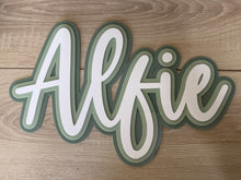 Load image into Gallery viewer, Triple Layered Acrylic Name Wall Plaque