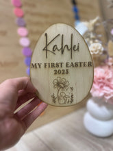 Load image into Gallery viewer, Easter wood engraved photo prop
