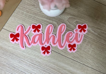 Load image into Gallery viewer, Double Layer Plaque 1 name with Decor