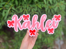 Load image into Gallery viewer, Double Layer Plaque 1 name with Decor